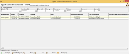 Egyedi azonosító rögzítése