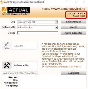 Verzió ellenőrzés